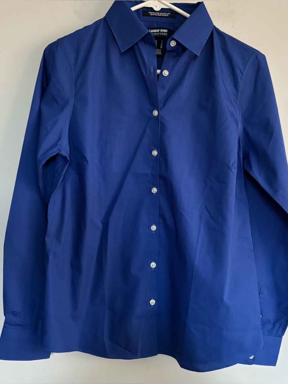 Lands End Wrinkles Free Broadcloth Shirt NWOT